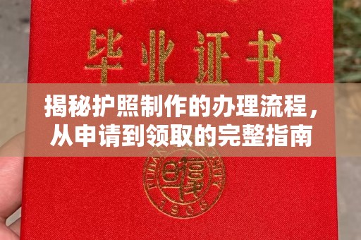 福田揭秘护照制作的办理流程，从申请到领取的完整指南